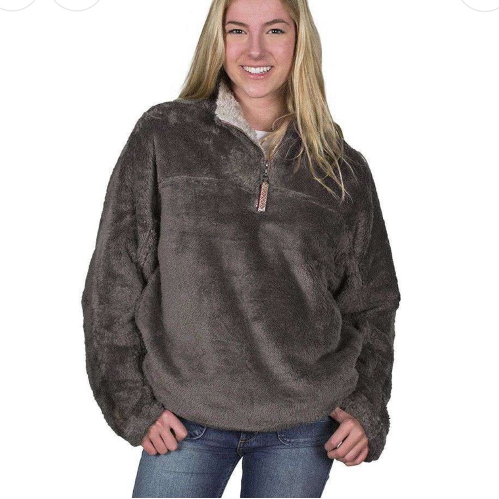 True Grit Sherpa Pullover Sweater Plush 1/2 Zip